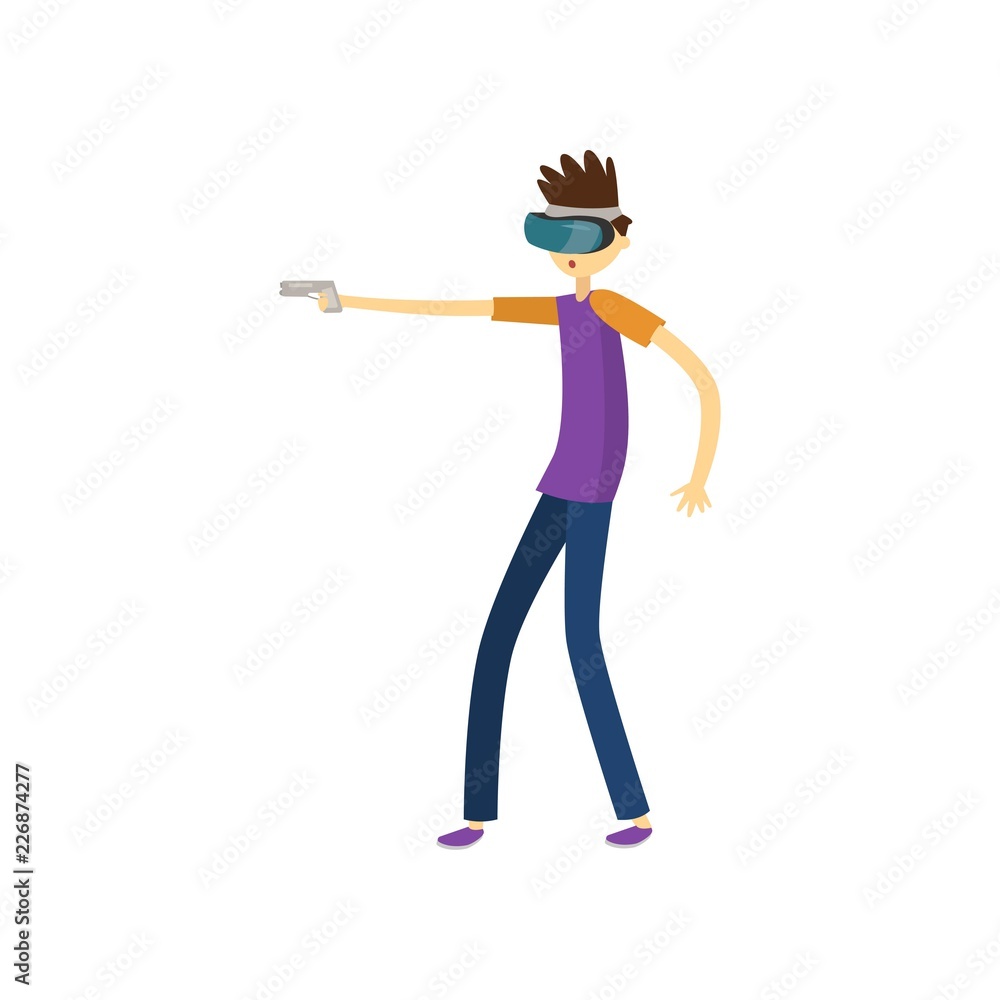 Teenager playing video games and participating in a cybersport tournament.