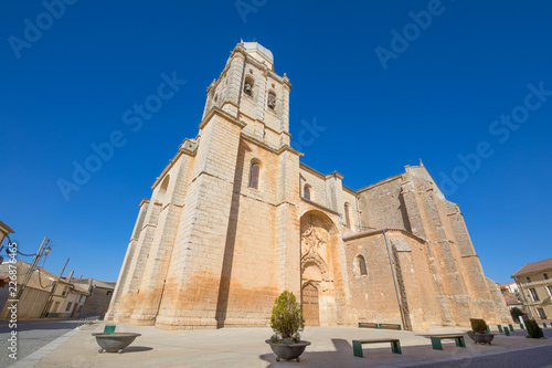 church of the Assumption, landmark and monument from fourteenth to sixteenth century, in Melgar de Fernamental, village in Burgos, Spain, Europe