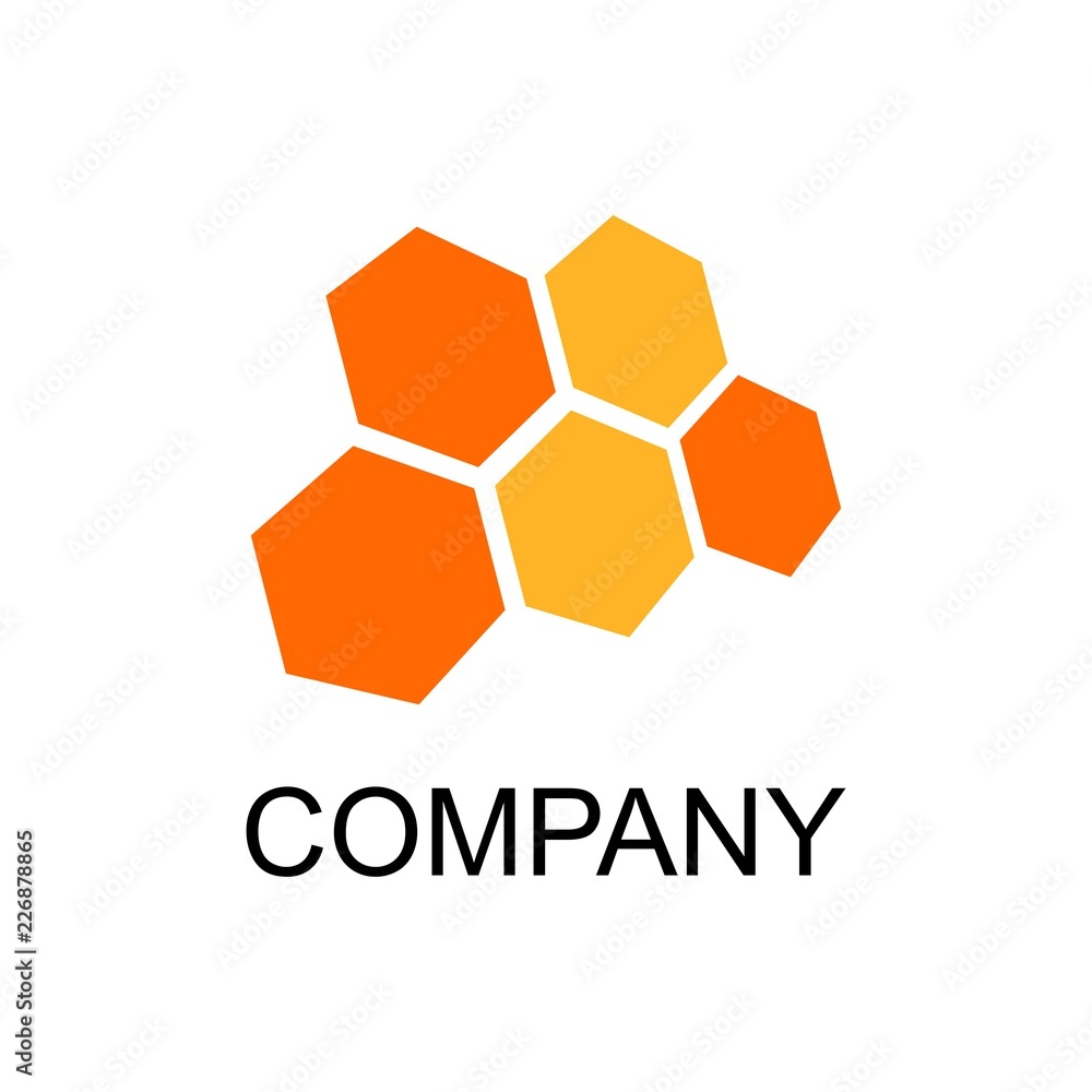 honeycomb logo. vector illustration honeycomb logo. vector illustration