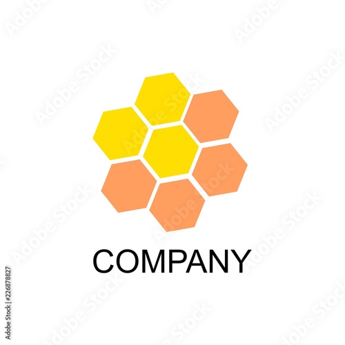 honeycomb logo. vector illustration