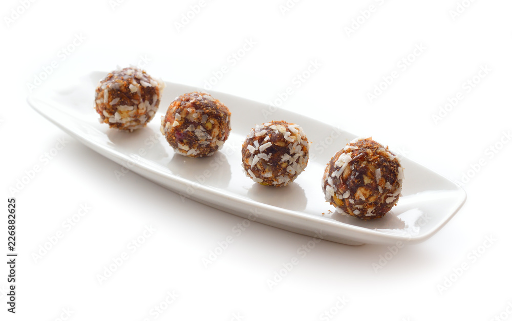 Φωτογραφία Homemade Candy of dried fruits and nuts. Healthy eating