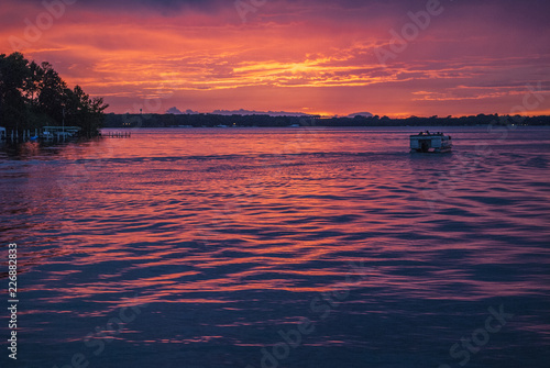 Lake Okoboji at Sunset with Stormy Skies photo