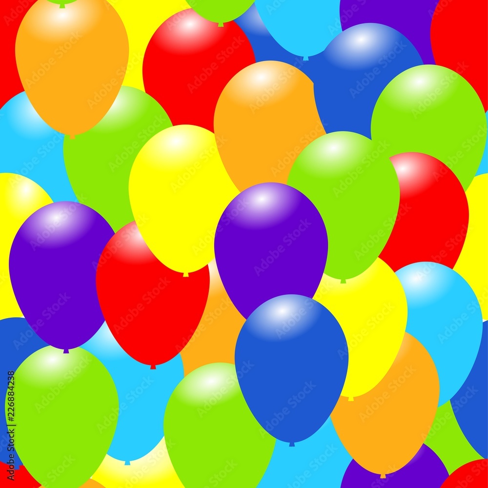 Rainbow color balloons. Happy greeting seamless background. Celebration Vector illustration. Rainbow color balloons. Happy greeting seamless background. Celebration Vector illustration.