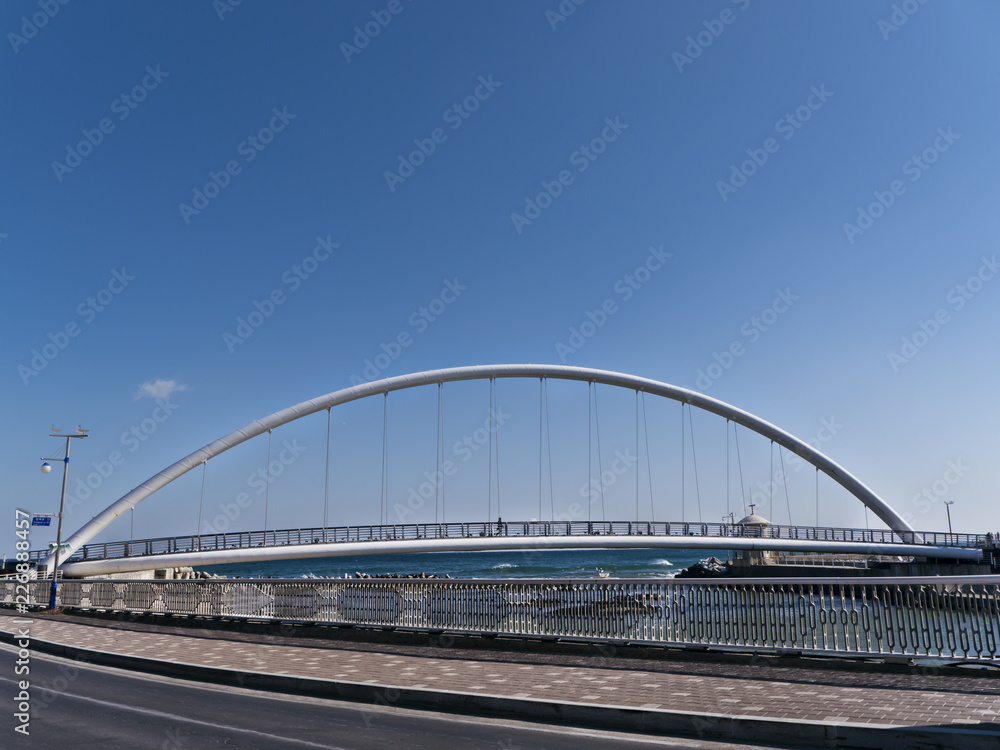 Big beautiful bridge in Gangneung city, South Korea Big beautiful bridge in Gangneung city, South Korea