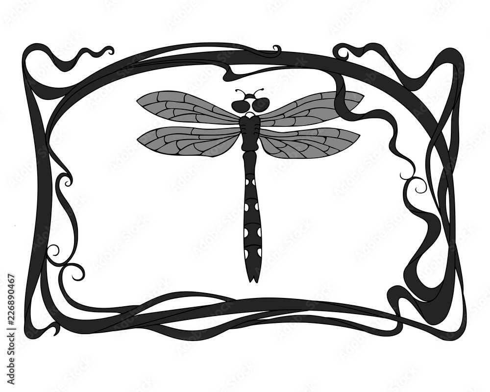 dragonfly border clip art
