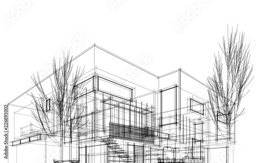 modern house building archi...
