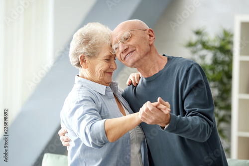 Cute elderly couple dancing...