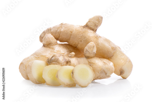 Whiteturmeric on white background photo