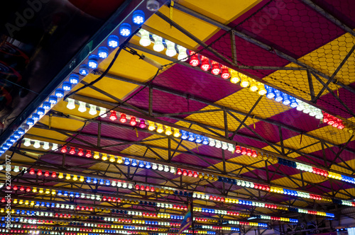 colorful lights on racks