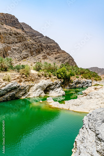 Wadi Al Arbeieen in eastern Muscat Governorate, Oman. It is located about 120 km from Muscat.