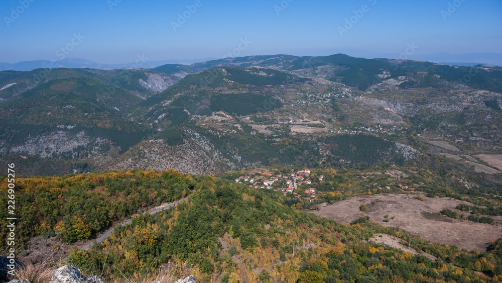 Amazing Autumn landscape Ruen Mountain- northern part of Vlahina Mountain, Kyustendil Region, Bulgaria Amazing Autumn landscape Ruen Mountain- northern part of Vlahina Mountain, Kyustendil Region, Bulgaria