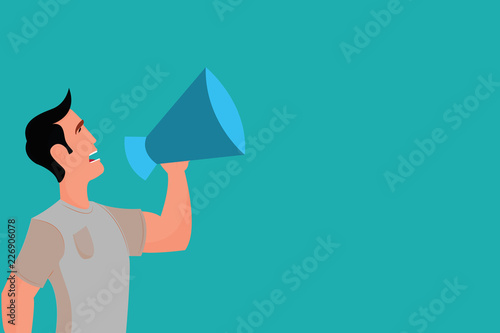 Flat design business vector illustration concept. Business ad for website and promotion banners empty social media copy space text for your own texts. Template art esp isolated.