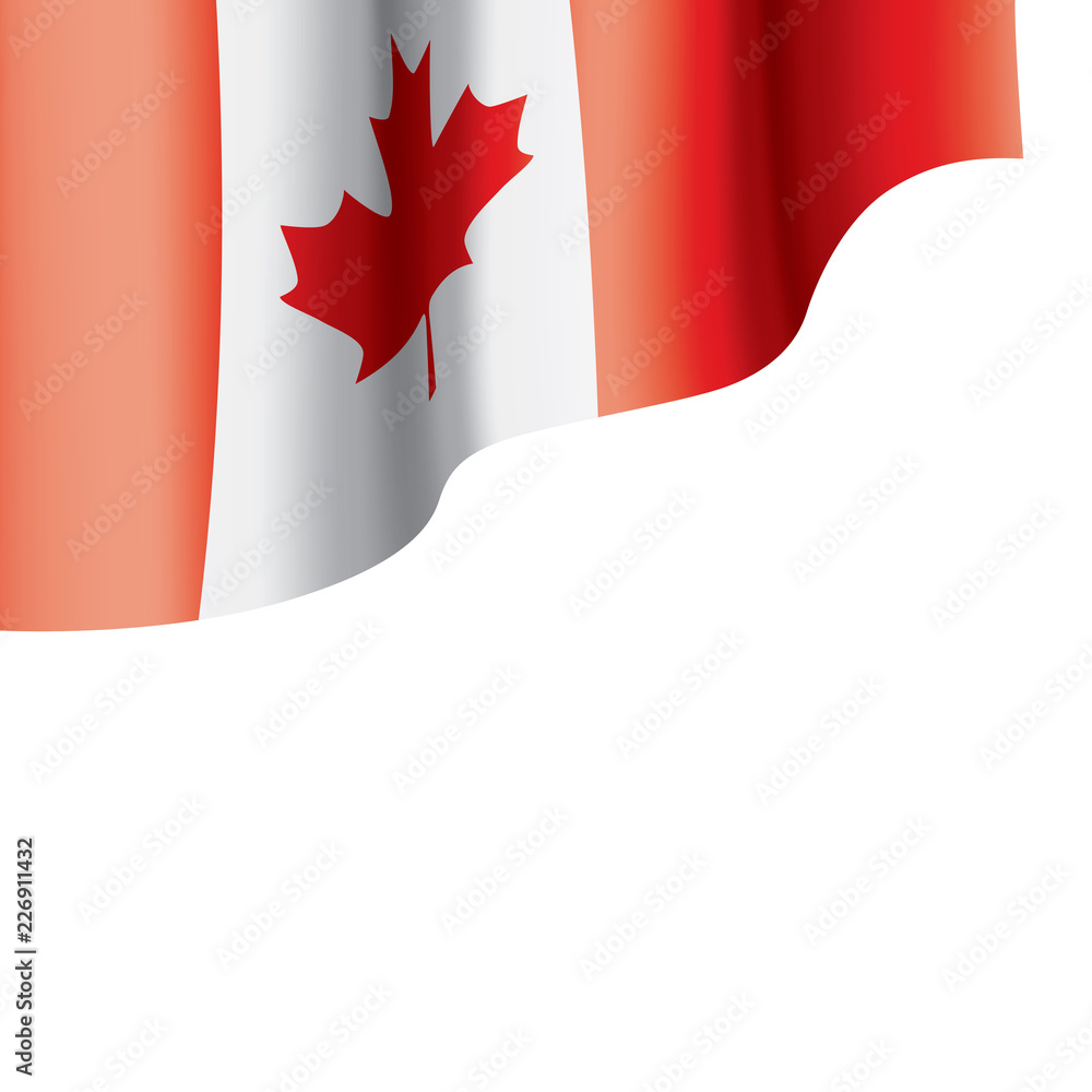 Canada flag, vector illustration on a white background Canada flag, vector illustration on a white background