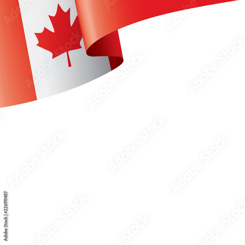 Canada flag, vector illustration on a white background