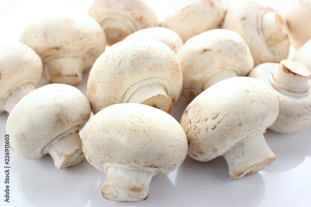 champignon mushrooms, on a light background, healthy diet, champignon mushrooms, on a light background, healthy diet,