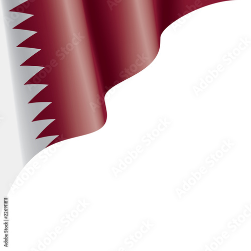 Qatar flag, vector illustration on a white background