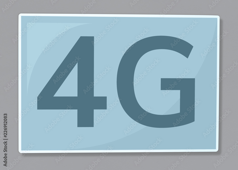 4G network communication icon illustration 4G network communication icon illustration