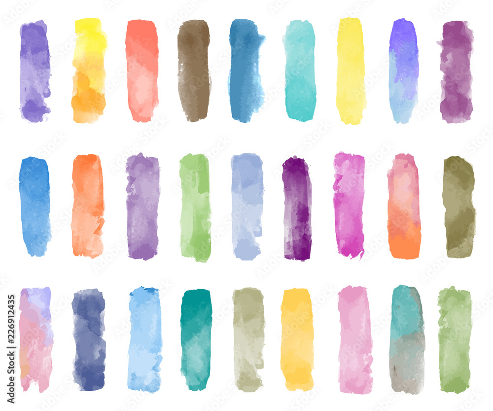 Fototapeta premium Colorful watercolor patch background vector