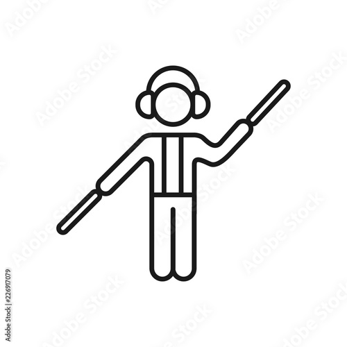 Air traffic controller illustration. Element of airport for mobile concept and web apps. Thin line illustration of air traffic controller can be used for web and mobile on white background