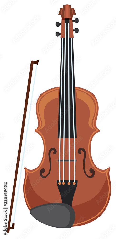 Fototapeta premium A violin on white background
