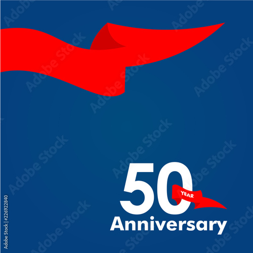 Free Download 50 Year Anniversary Vector Template Design Illustration - GFXLoad
