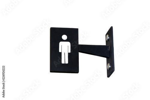 Toilet sign on the wall.