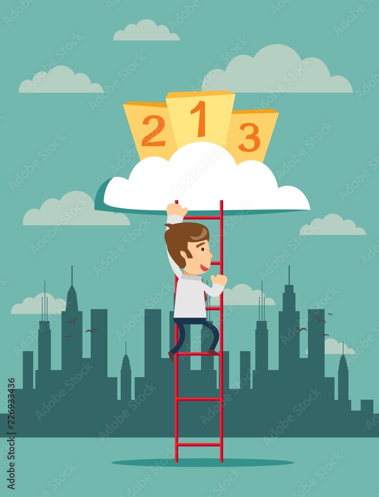 finish first, second, or third. Stock flat vector illustration Stock ...