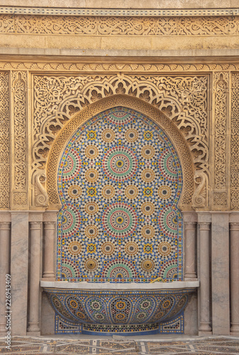 detail of the mosque in morocco