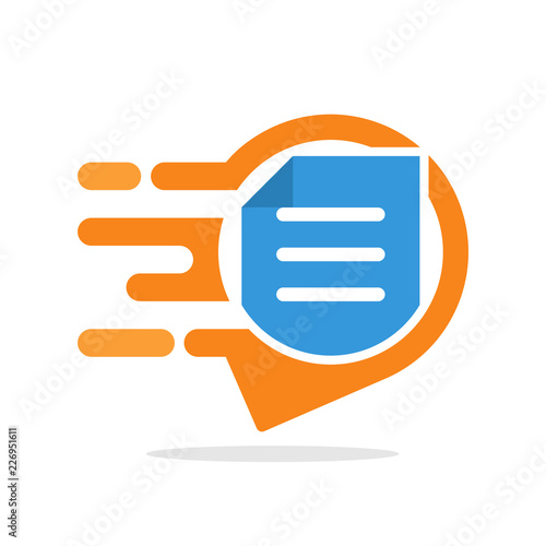 Vector illustration icon with document tracking marker system concept