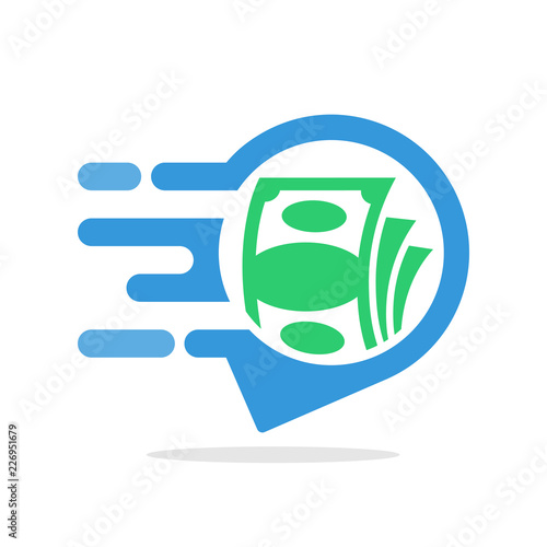 Vector illustration icons with the concept of informative & responsive service for accessing information on the location of financing locations, loan funds, sources of income