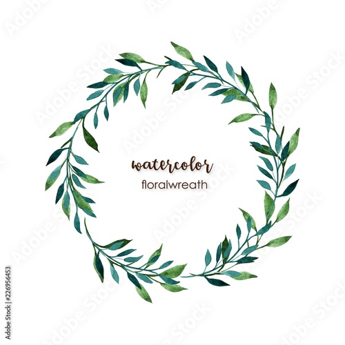 watercolor wreath frame
