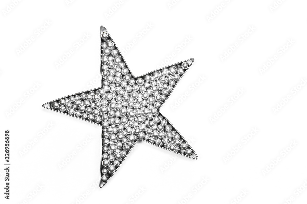 Obraz premium Stern mit Silberkugeln