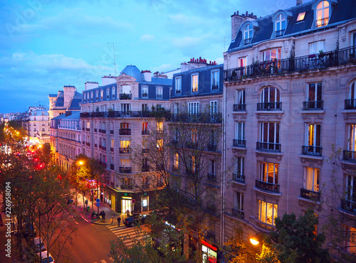 Photography Paris, night city landscape
