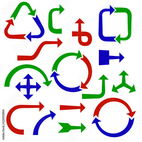 Arrow sign set. Isolated on...