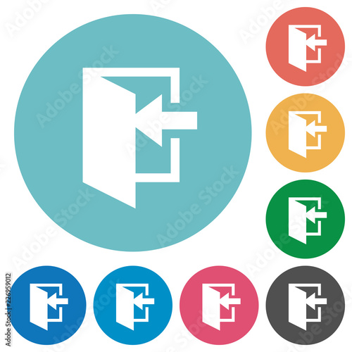 Enter flat round icons