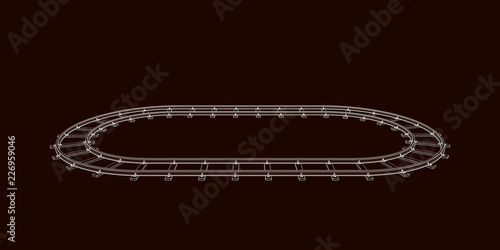 Railway track frame. Vector...