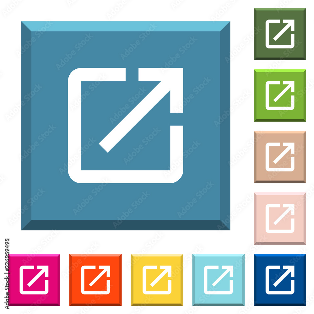 Launch application white icons on edged square buttons Launch application white icons on edged square buttons