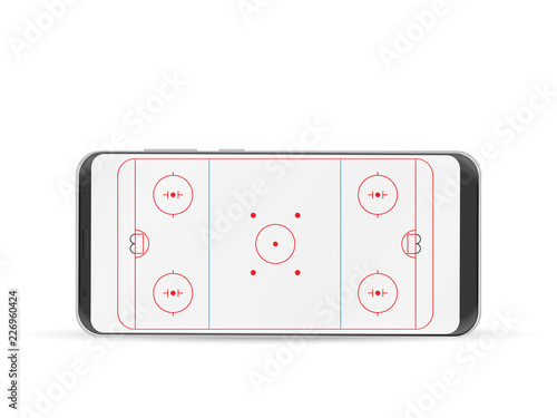 Smart phone hockey rink
