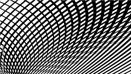 Wallpaper Mural Wavy flowing lines abstract pattern. Wave Grid pattern of lines. EPS10 vector. Torontodigital.ca