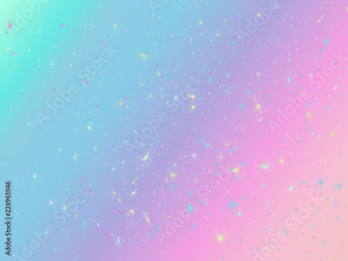 Unicorn background with rainbow mesh. Fantasy gradient backdrop 