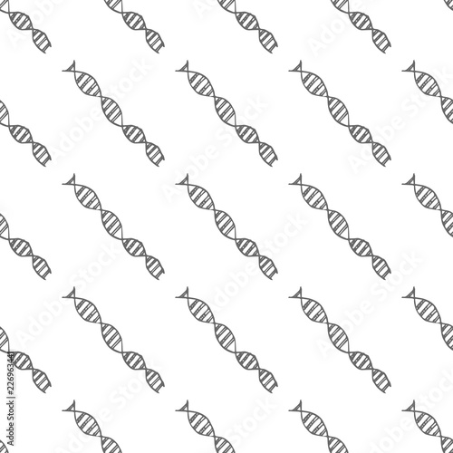 DNA spiral seamless pattern isolated on white background