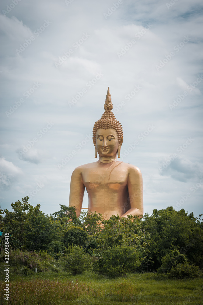 Big Golden Buddha statue at Wat Muang Temple angthong province Big Golden Buddha statue at Wat Muang Temple angthong province