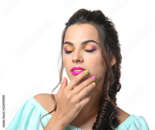 Beautiful young woman with ...