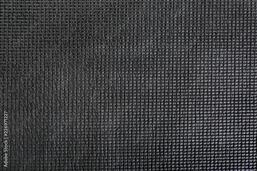 Black yoga mat, closeup Black yoga mat, closeup