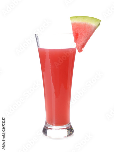 Wallpaper Mural Glass of fresh watermelon lemonade on white background Torontodigital.ca