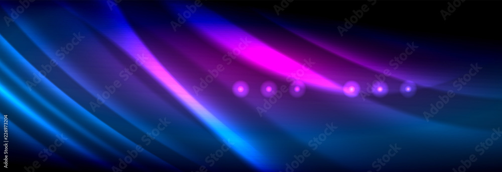 Liquid neon flowing waves, glowing light lines background Liquid neon flowing waves, glowing light lines background