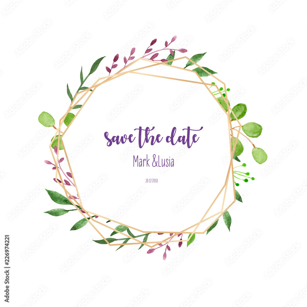 water color wedding frame water color wedding frame