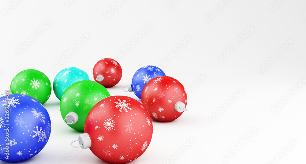 3d Christmas balls. 3d Christmas balls.