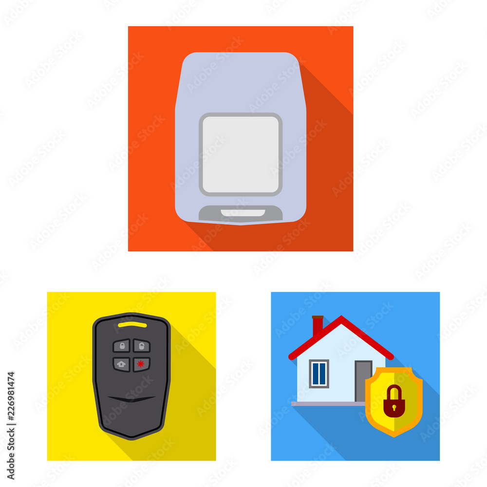 Vector design of office and house sign. Set of office and system stock vector illustration. Vector design of office and house sign. Set of office and system stock vector illustration.
