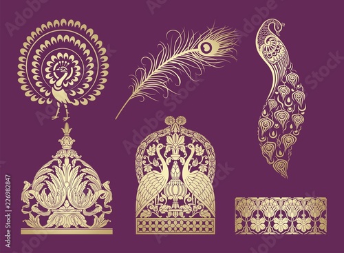 peacock motif designs, textile , Rajasthan, royal India
